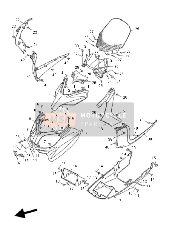 37PF836N0000, Panel, Inner 4, Yamaha, 2